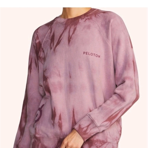 Spiritual Gangster x Peloton Purple Tie-Dye Raglan Crewneck Sweatshirt Medium - Picture 10 of 10